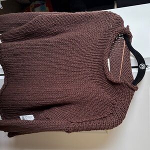 Free People Chicory Coffee Knit Sweater